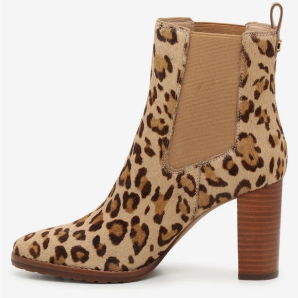Ralph Lauren Shoes - Ralph Lauren Tan Leopard Print Ankle Boots